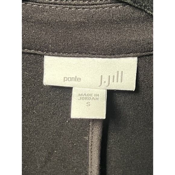 J. Jill Cardigan Jacket Size S Ponte Open Pocket Front Blazer Charcoal Black - Picture 3 of 6